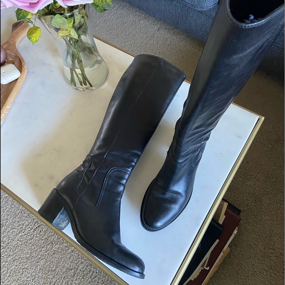 Accatino Italian leather boots black 36 US 6